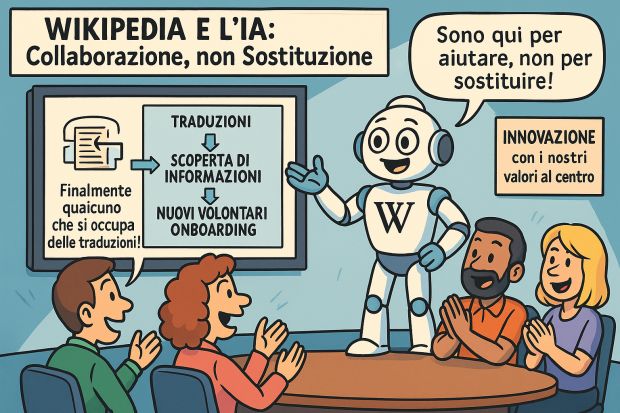 Wikipedia cede alla IA, ma senza rinunciare agli umani