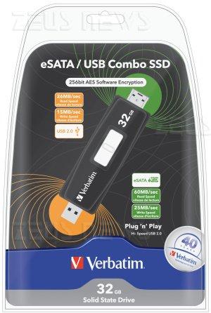 Verbatim eSATA USB COMBO SSD 32 GB