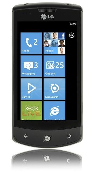 Windows Phone 7 LG Optimus Steve Ballmer tiles