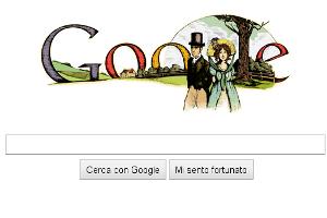 Google doodle Jane Austen 235 anni nascita