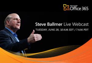 Office 365 28 giugno Steve Ballmer