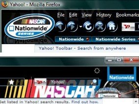 Il brand Nascar su Firefox