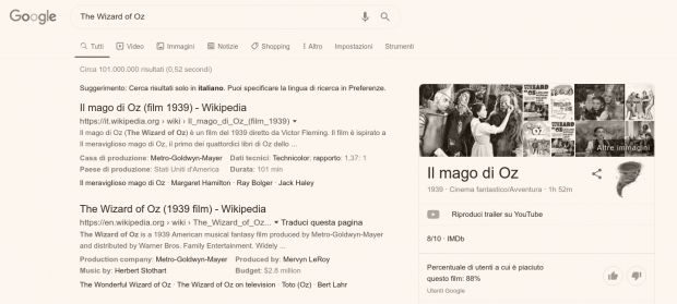 google easter egg mago oz