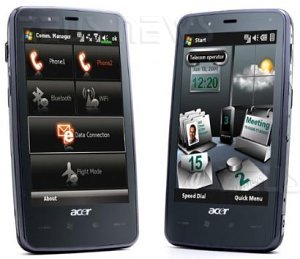 Acer Tempo smartphone Windows Mobile Google Androi