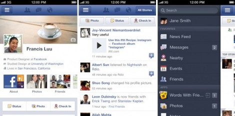 Facebook iphone timeline