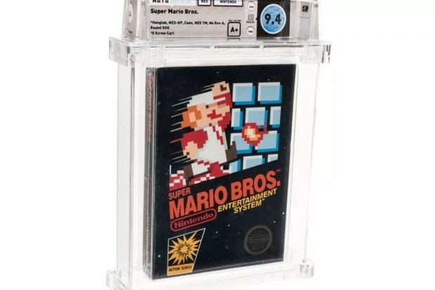 super mario bros cartuccia asta record