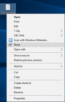 windows 10 near share explorer