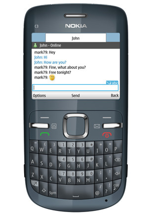 Nokia C3 social network