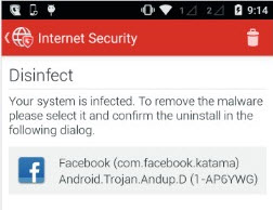 telefonino infettato malware