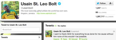 usain bolt twitter