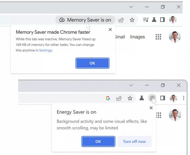 chrome memory energy saver