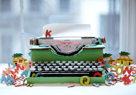 gingerbread typewriter