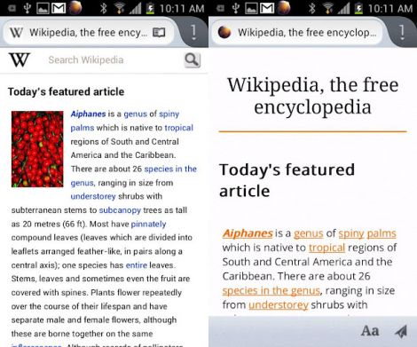 firefox 16 android reader mode