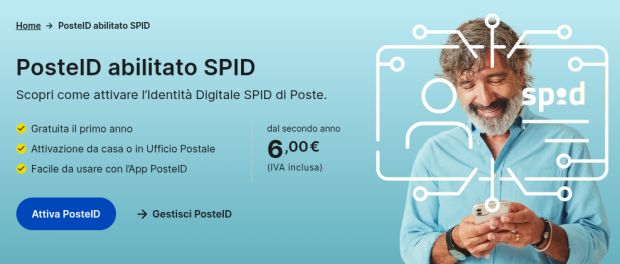 posteid spid canone 6 euro
