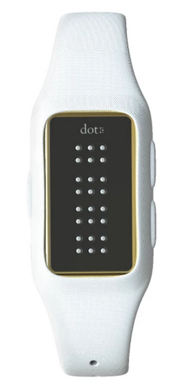 The Dot Braille smartwatch white isolated