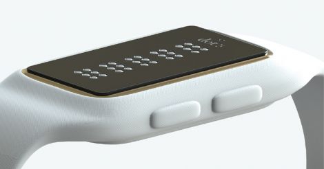 The Dot Braille smartwatch white