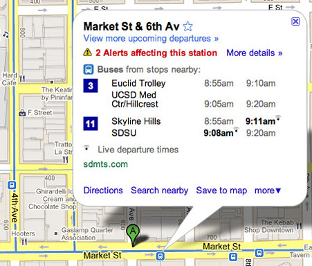 Google Maps mezzi pubblici tempo reale