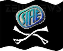 Bandiera nera con marchio Siae