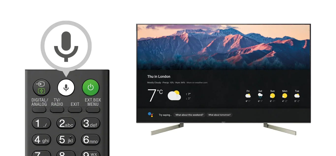sony android tv google assistante