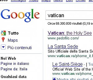 vaticano google pedofili