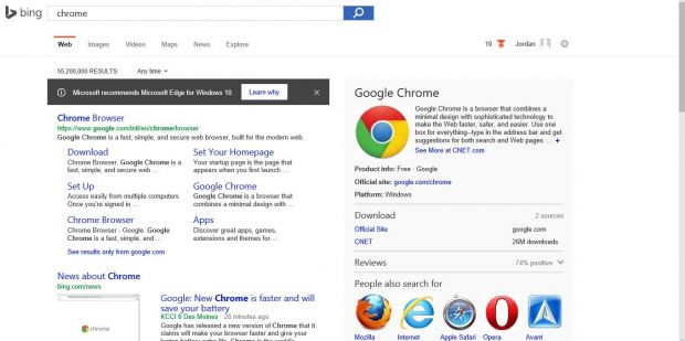Bing Chrome 2
