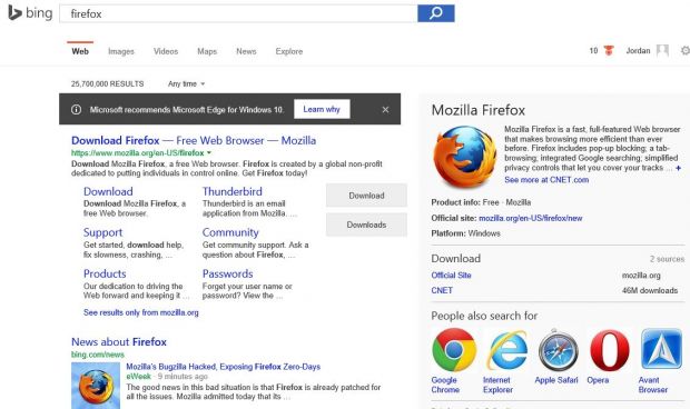 Bing Firefox 2