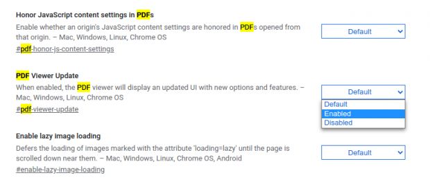 chrome attivare nuovo lettore pdf