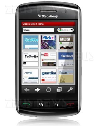 Opera Mini 5.0 beta tabbed browsing Speed Dial