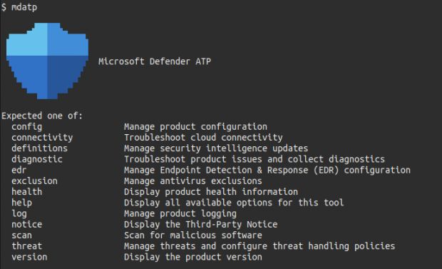 microsoft defender atp linux screenshot