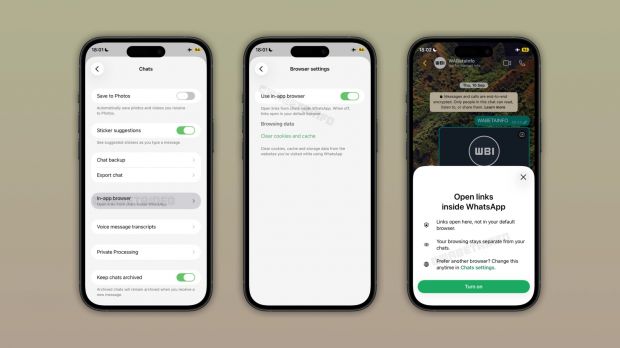 whatsapp browser integrato