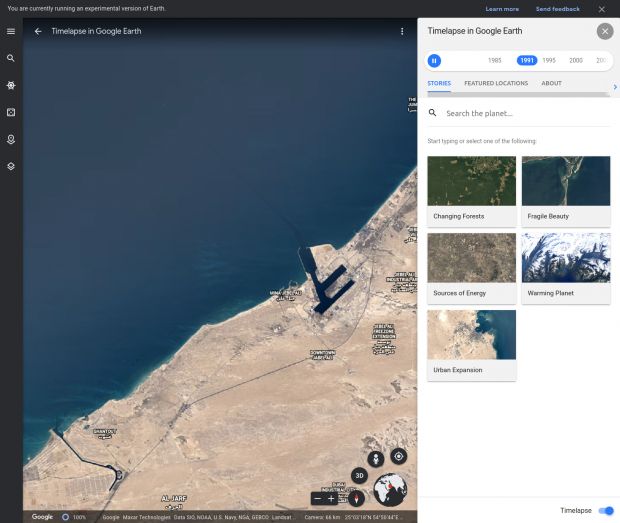 google earth timelapse