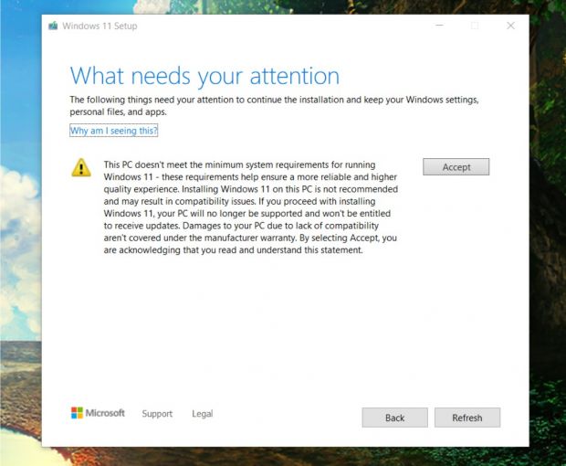 waiver windows 11