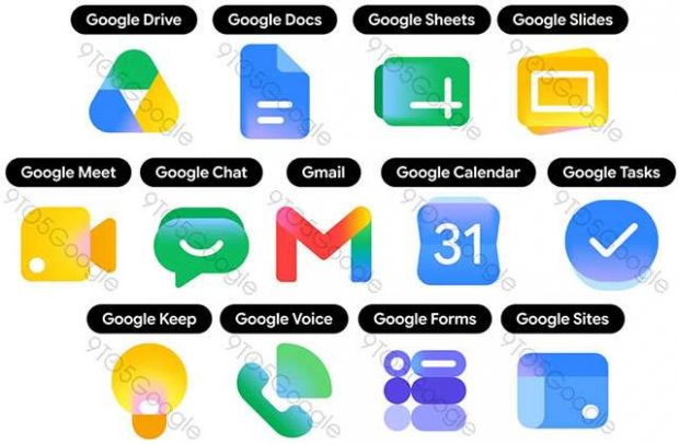 google nuove icone