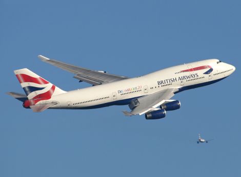 british airways aereo spazzatura