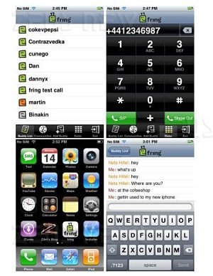 Fring VoIp iPhone Skype Msn AppStore