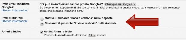 invia e archivia