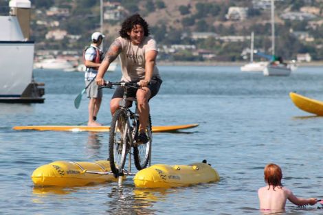 Judah Schiller Water Bike Across San Francisco 6