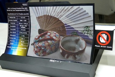 Sony color e-paper flessibile