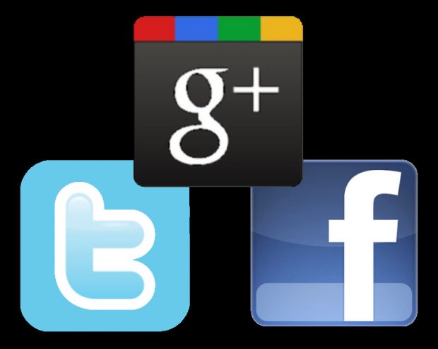 google twitter facebook