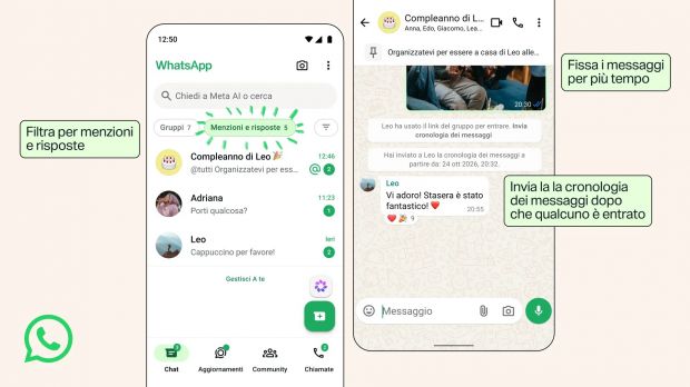 whatsapp funzioni chat gruppo
