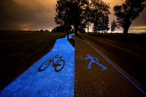 pista ciclabile luminosa