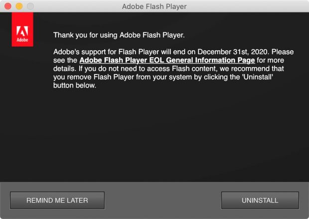 adobe flash dead