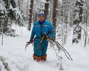 thomas gathering firewood