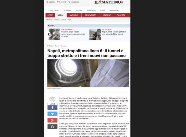 tunnel troppo stretto