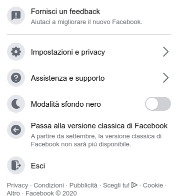 facebook nuova interfaccia notifica