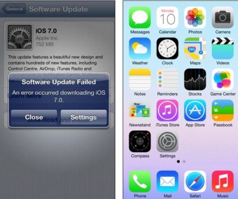 ios7 errore