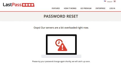 lastpass error page