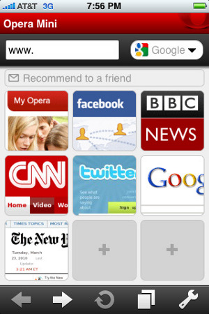 Opera Mini 5.0 Apple iPhone iTunes Store