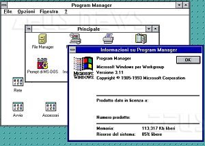 Microsoft in pensione Windows for Workgroup 3.11