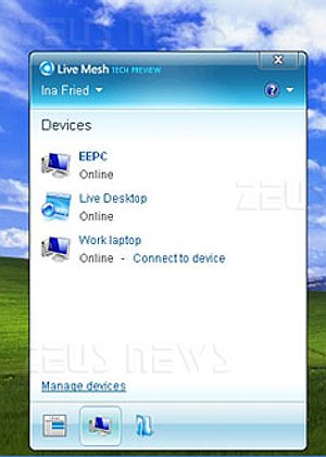 Microsoft Live Mesh collega Pc e cellulari